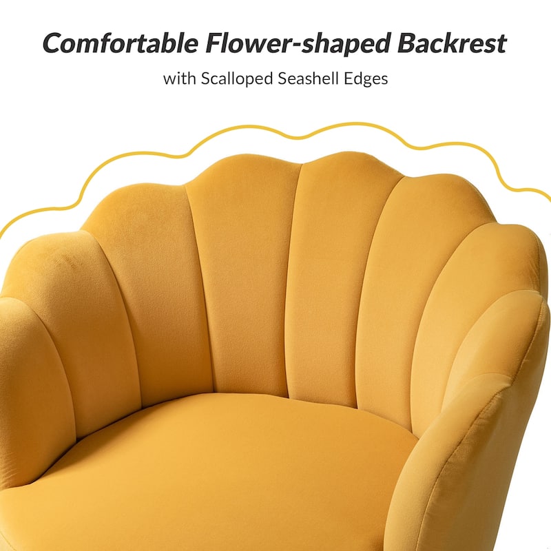 Xabier Cute Modern Upholstered Barrel Chair Accent Chair with Tufted Back by HULALA HOME
