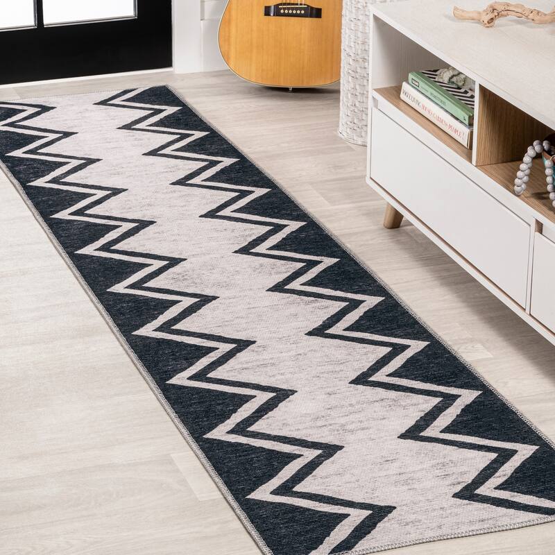 JONATHAN Y Modern Bohemian Medallion Textured Weave Machine Washable Area Rug