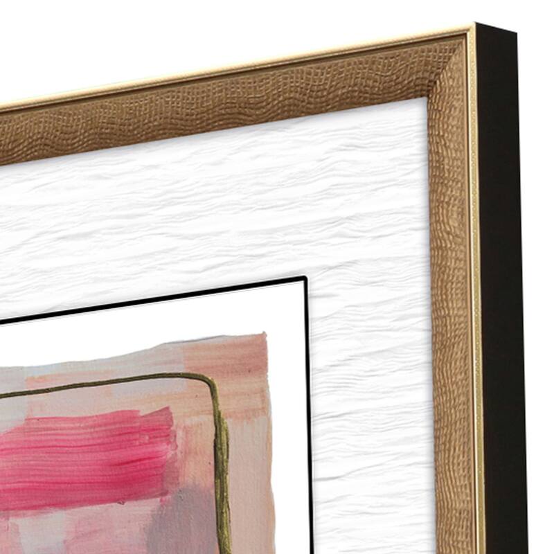 Bold Gesture S/4 Framed Art Giclee Under Glass