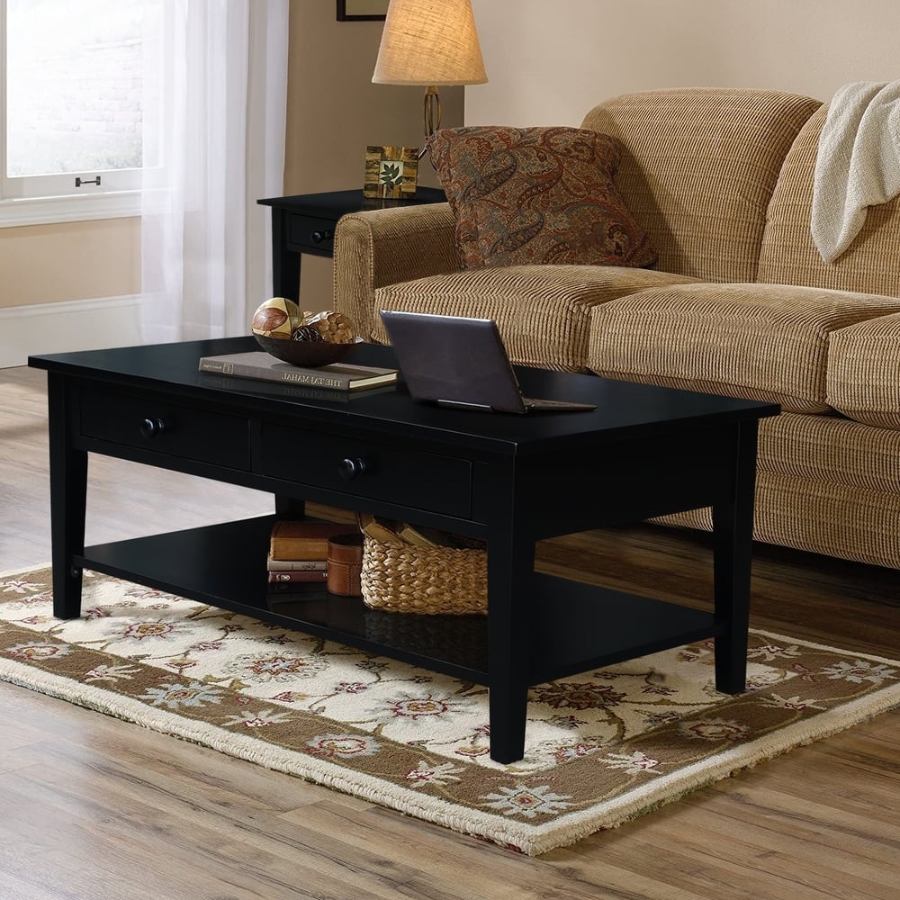 Spencer Solid Parawood Coffee Table - 48 in. W x 24 in. D x 19 in. H