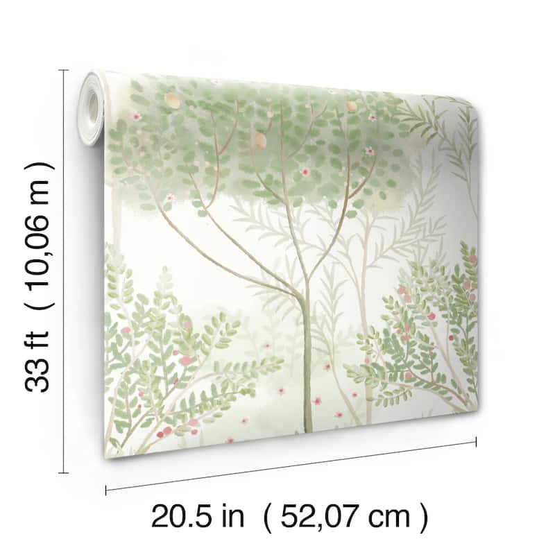 Montgeron Vinyl Orchard Wallpaper 20.5 in x 33 ft = 56 sq ft
