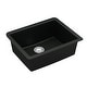 preview thumbnail 18 of 49, Karran Undermount 24.38 in Single Bowl Quartz Kitchen Sink