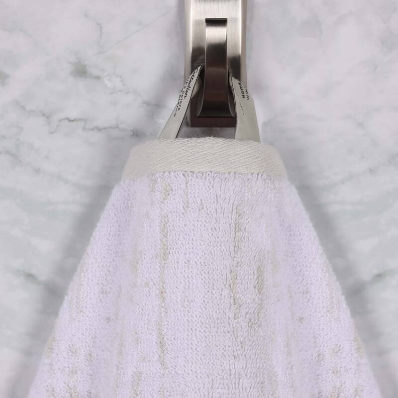 Superior Lodie Cotton Jacquard Solid and Two-Toned Hand Towel Set of 6
