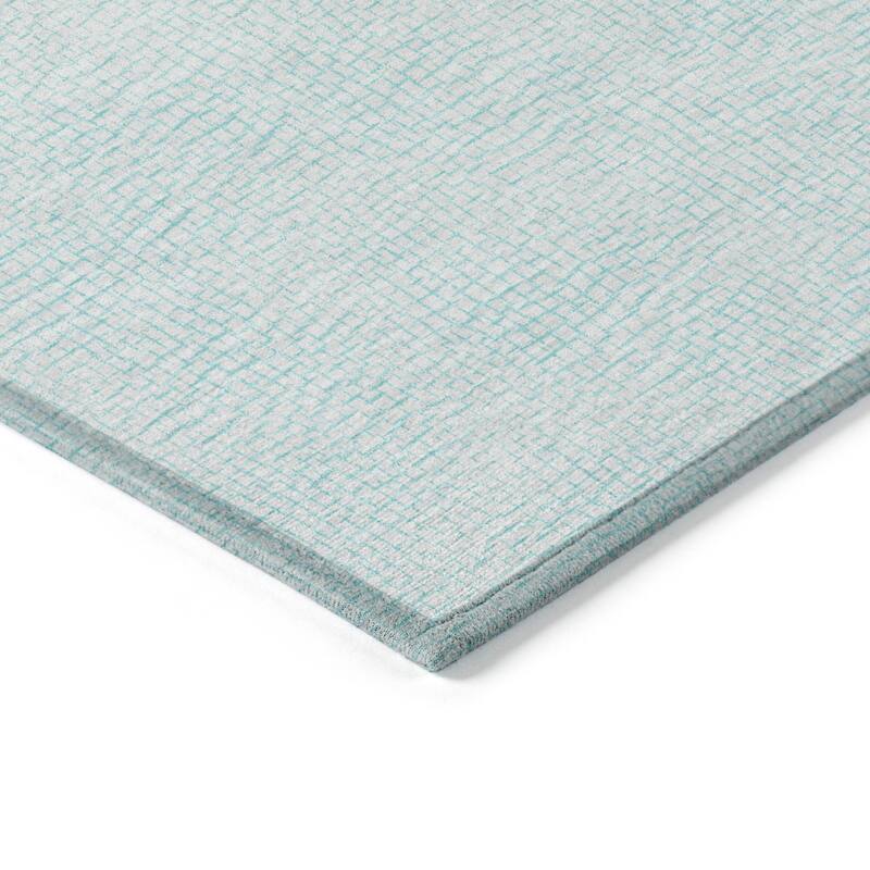 Machine Washable Indoor/ Outdoor Solid Causal Chantille Rug