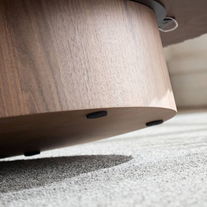 43.7 Inch Modern Handcrafted Drum Coffee Table
