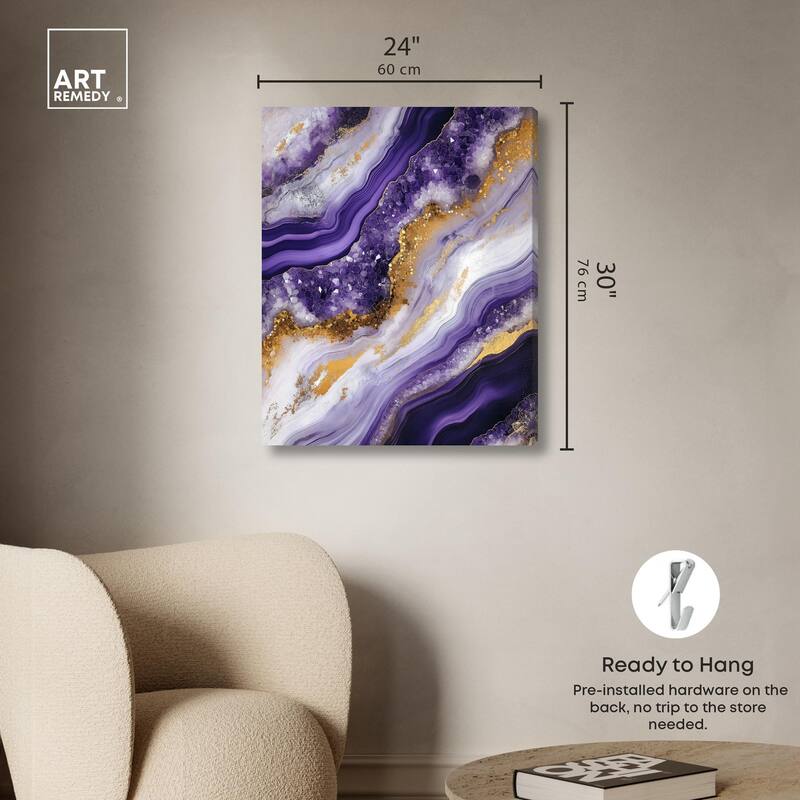Gemstone Labyrinth I Canvas by Art Remedy, Gallery Wrapped