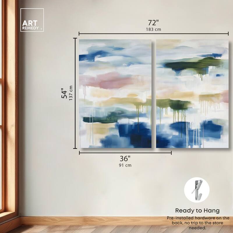 Kairos II Canvas Set of 2 by Art Remedy, Gallery Wrapped