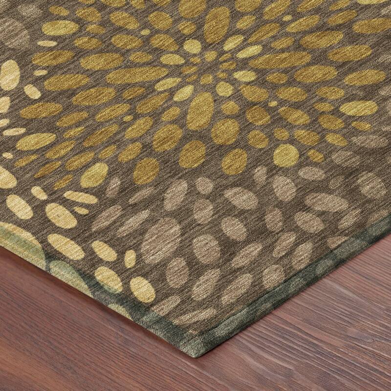 Machine Washable Indoor/ Outdoor Modern Genoa Chantille Rug