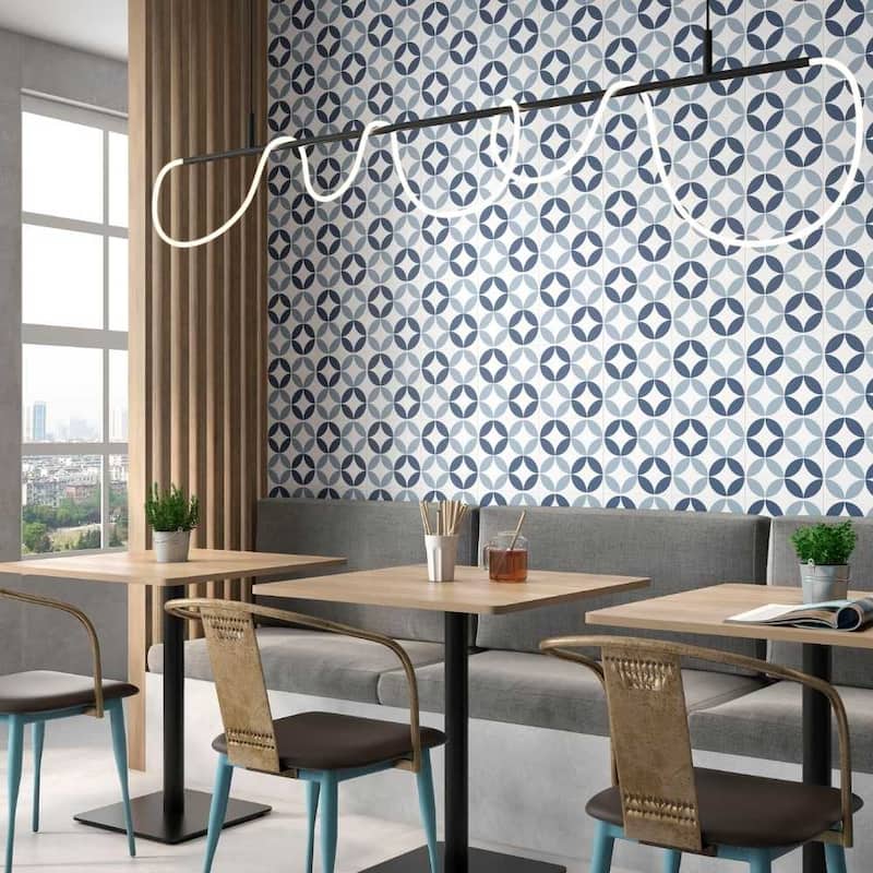The Tile Life Twinkle 9x9 Blue Porcelain Floor & Wall Tile