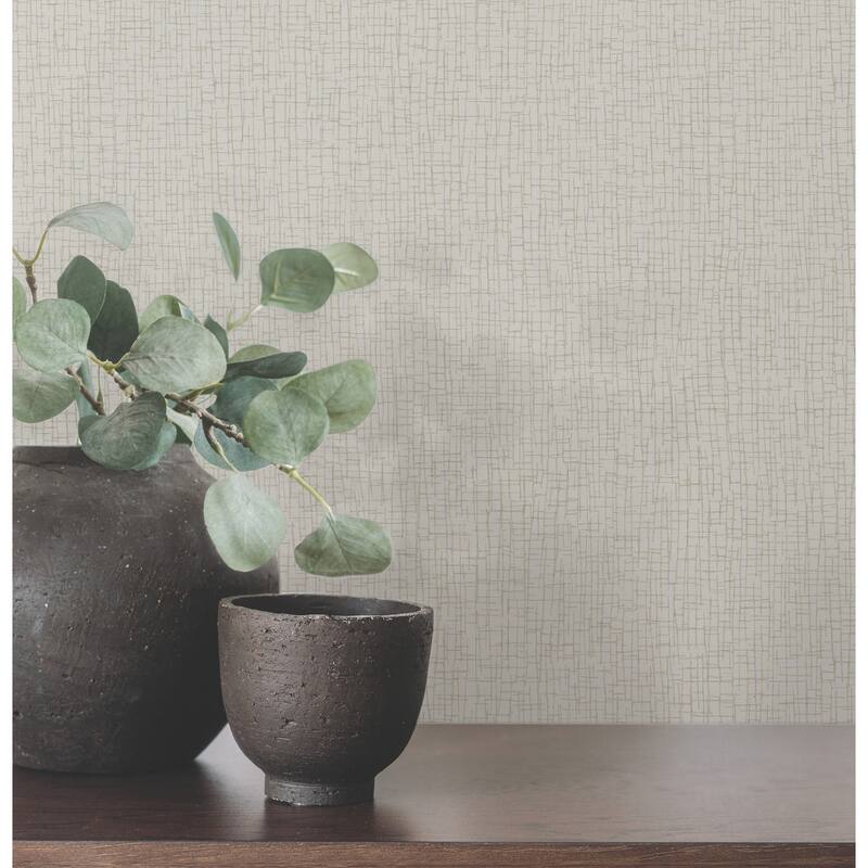 Warner Aden Light Grey Linear Abstract Wallpaper