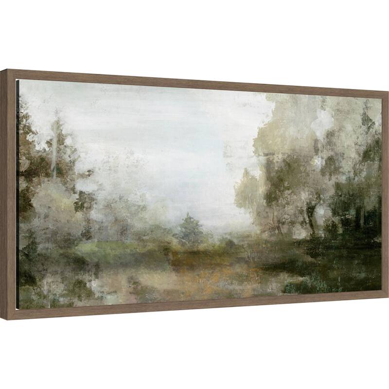 Misty Forest Morning Silence by PI Studio (27 x 14 in.), Framed Canvas Wall Art Print