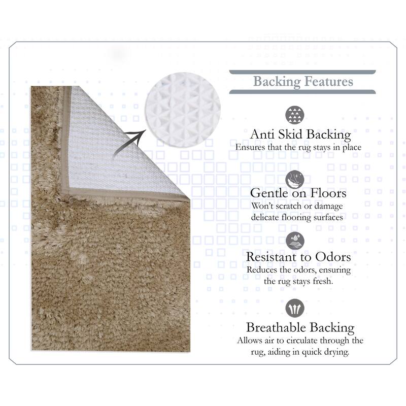 Element Plush Bathroom Rugs Quick-Dry Bathroom Mat, Washable & Absorbent Bath Rugs
