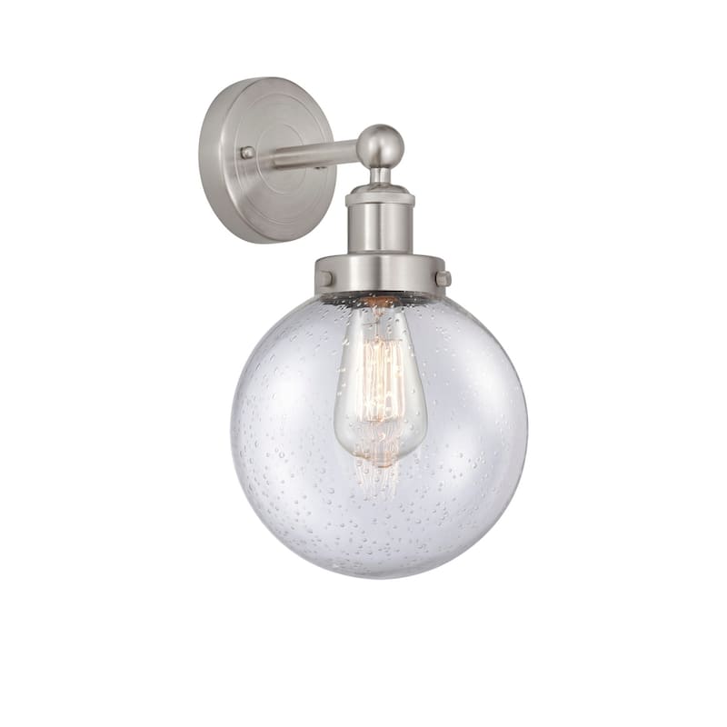 Innovations Lighting 616-1W-10-7-L Beacon Sconce Beacon 10" Tall Wall - Brushed Satin Nickel / Seedy