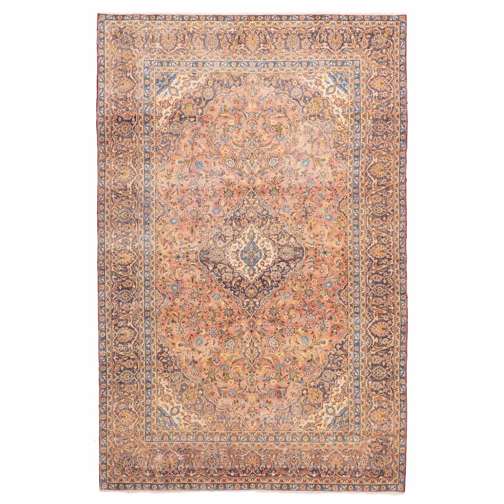 ECARPETGALLERY Hand-knotted Antalya Vintage Light Red Wool Rug - 7'7 x 11'10