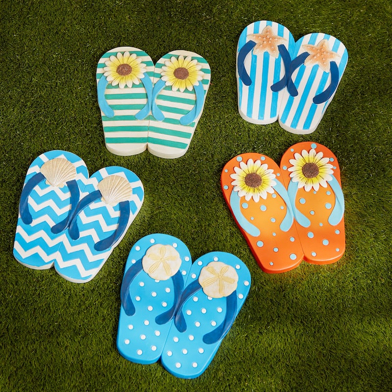 Sunflower Dot Flip Flop Stepping Stone