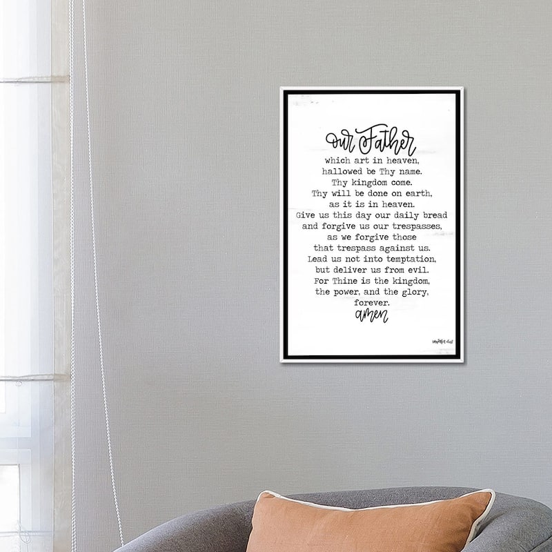 iCanvas "Lord's Prayer" by Imperfect Dust Framed Canvas Print