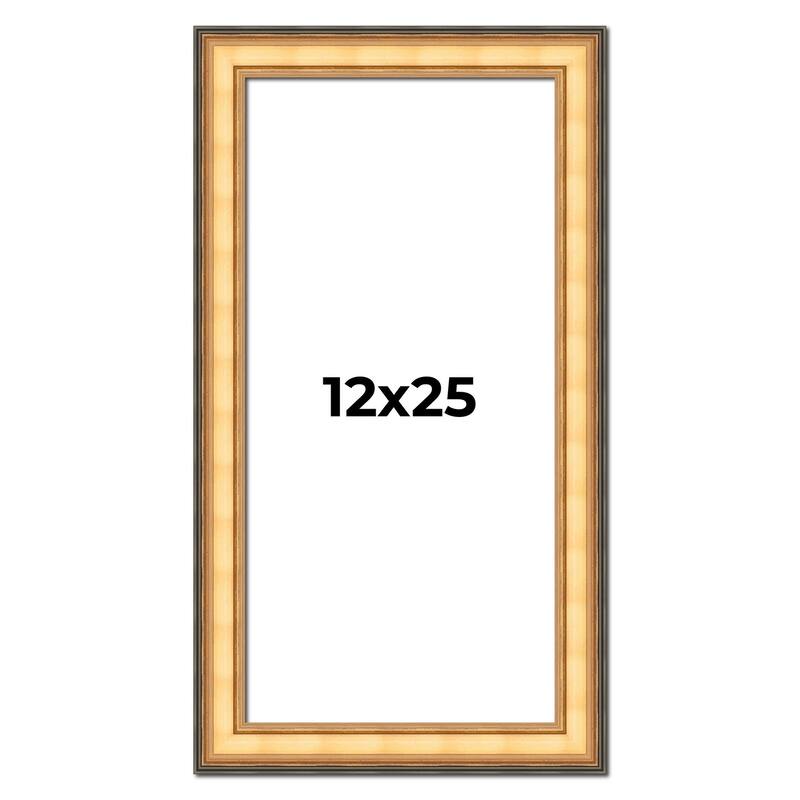 12x25 Frame Gold Plein Aire Solid Wood Picture Frame Width 2 Inches |