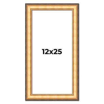 12x25 Frame Gold Plein Aire Solid Wood Picture Frame Width 2 Inches |