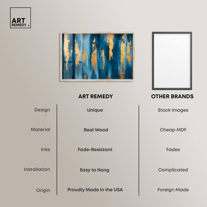 Dark Texture Golden Touch II Shadowbox by Art Remedy