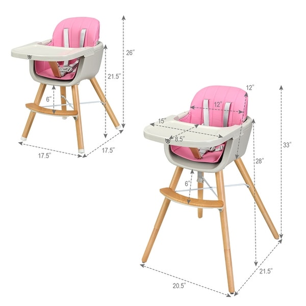 baby joy wooden high chair