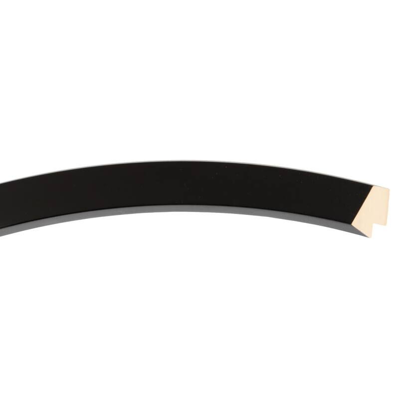 Regatta Framed Round Mirror in Matte Black