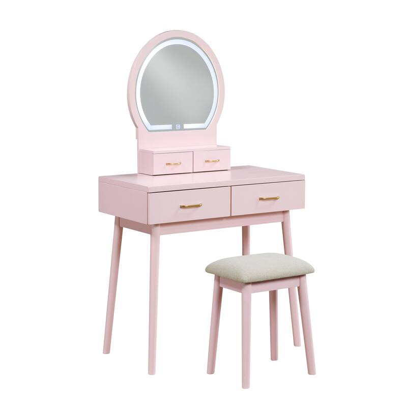 Beautiful Vanity Dresser with Mirror and Stool Set Storage Drawers Bedroom Furniture 1pc