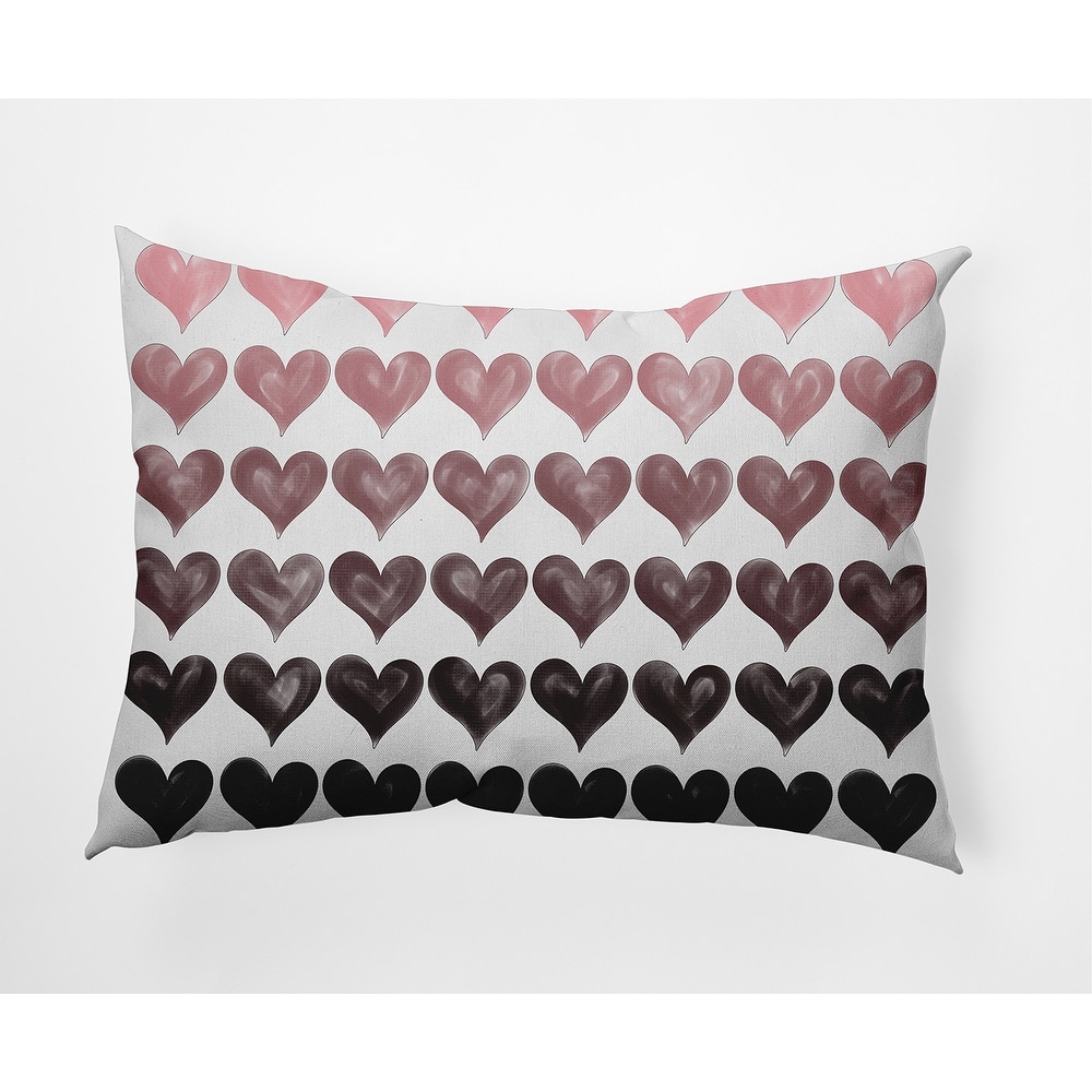 Colored Hearts Valentine's Day Decorative Indoor Pillow