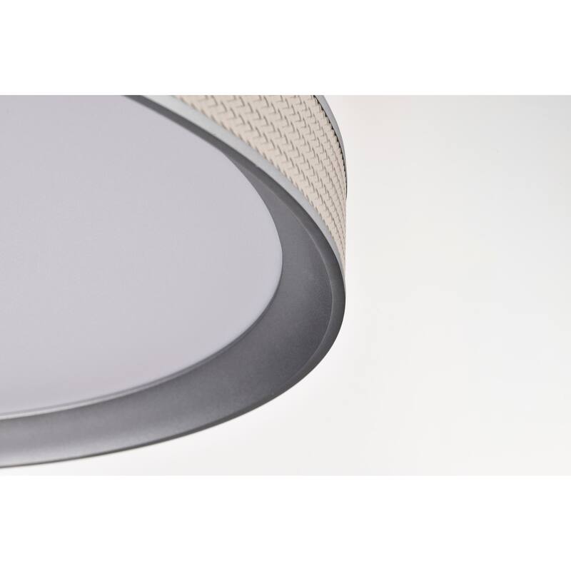 Bandon 20 Inch LED Pendant Gray with Off White Wrap Acrylic Lens