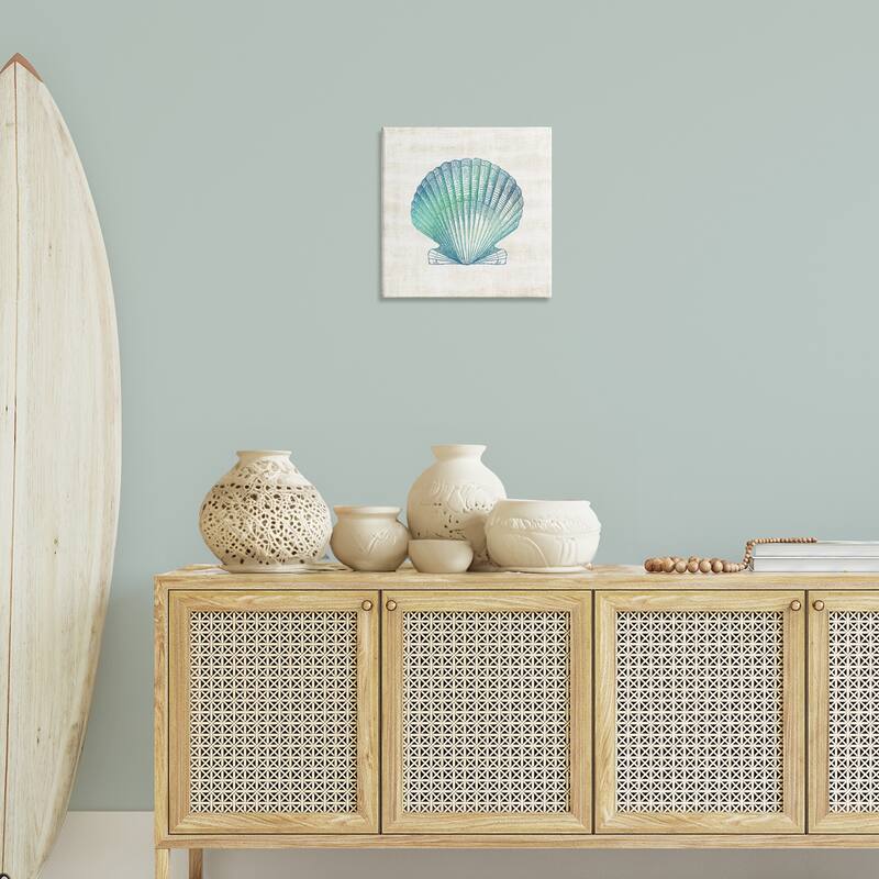 Stupell Gradient Clam Seashell Canvas Wall Art Design By Susan Arnot
