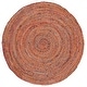 preview thumbnail 19 of 147, SAFAVIEH Georgine Handmade Braided Bohemian Cotton Rug 6' Round - Orange/Rust