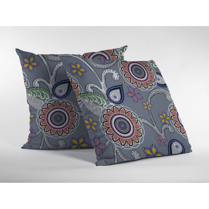 Amrita Sen Flower Circles Indoor Outdoor Pillow