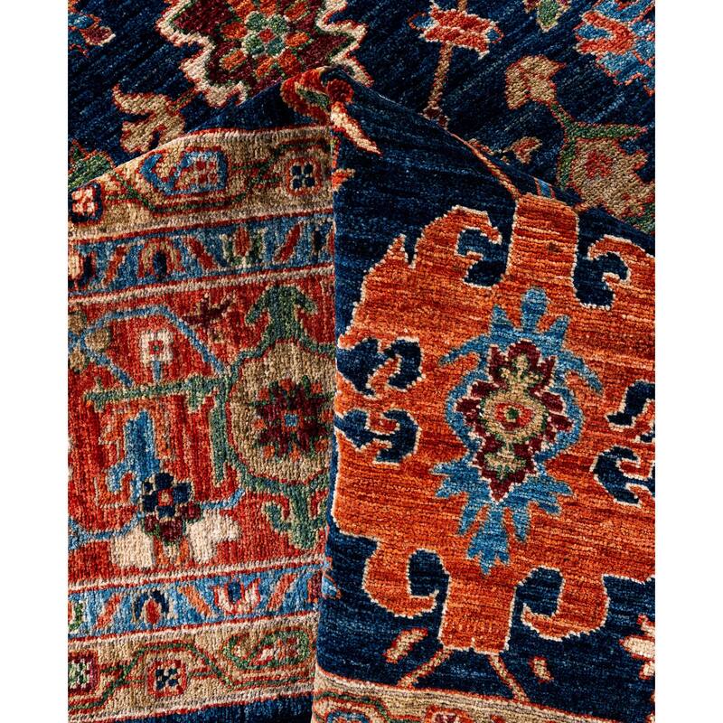 Serapi One-of-a-Kind Hand-Knotted Area Rug - Blue - 8' 0" x 9' 10"
