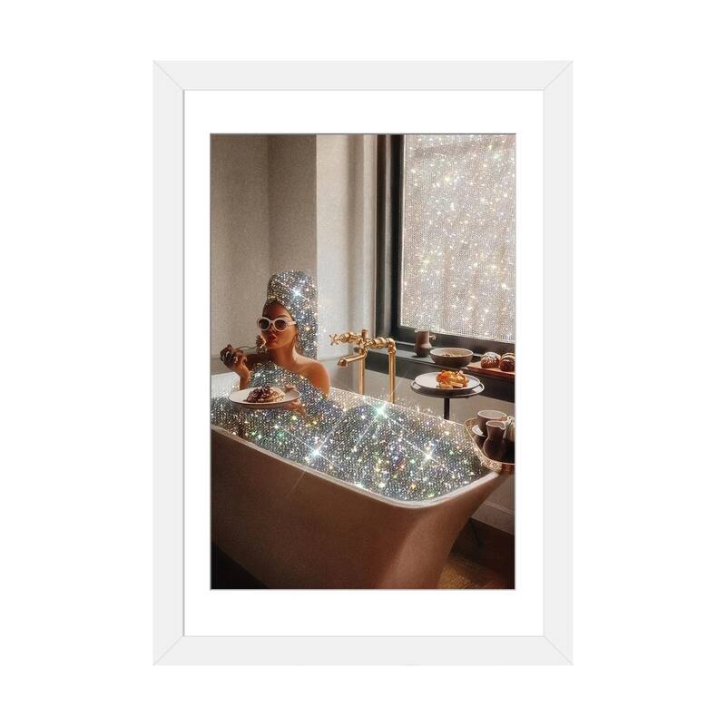 iCanvas "Bath Time" by Yana Potter PFA - White - 24x16x1