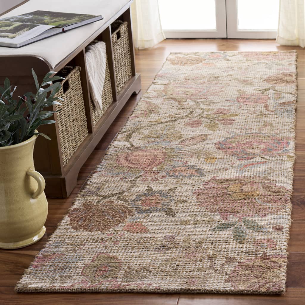 SAFAVIEH Handmade Saffron Aniko Jute & Chenille Rug