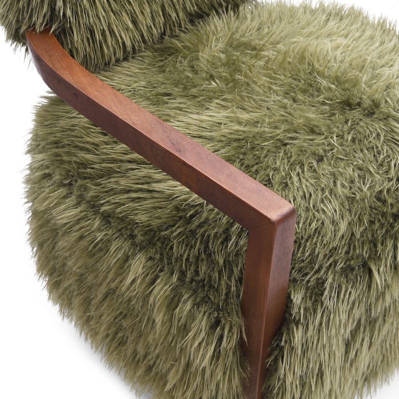 Furniture of America Lumir Modern 28-inch Faux Fur Accent Arm Chair