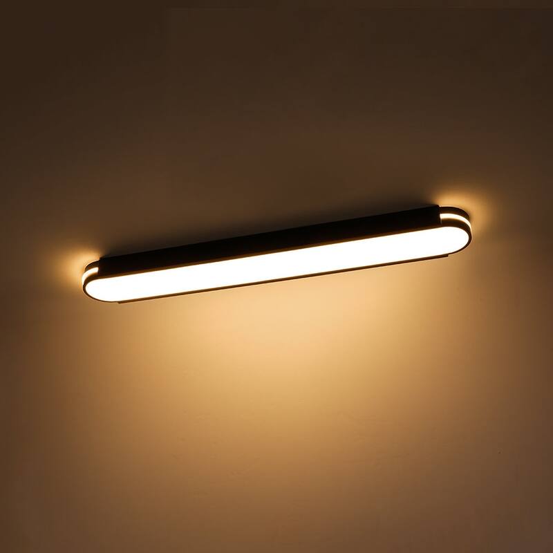 Modern Dimmable LED Long Oblong Flush Mount Ceiling Light 31.5in
