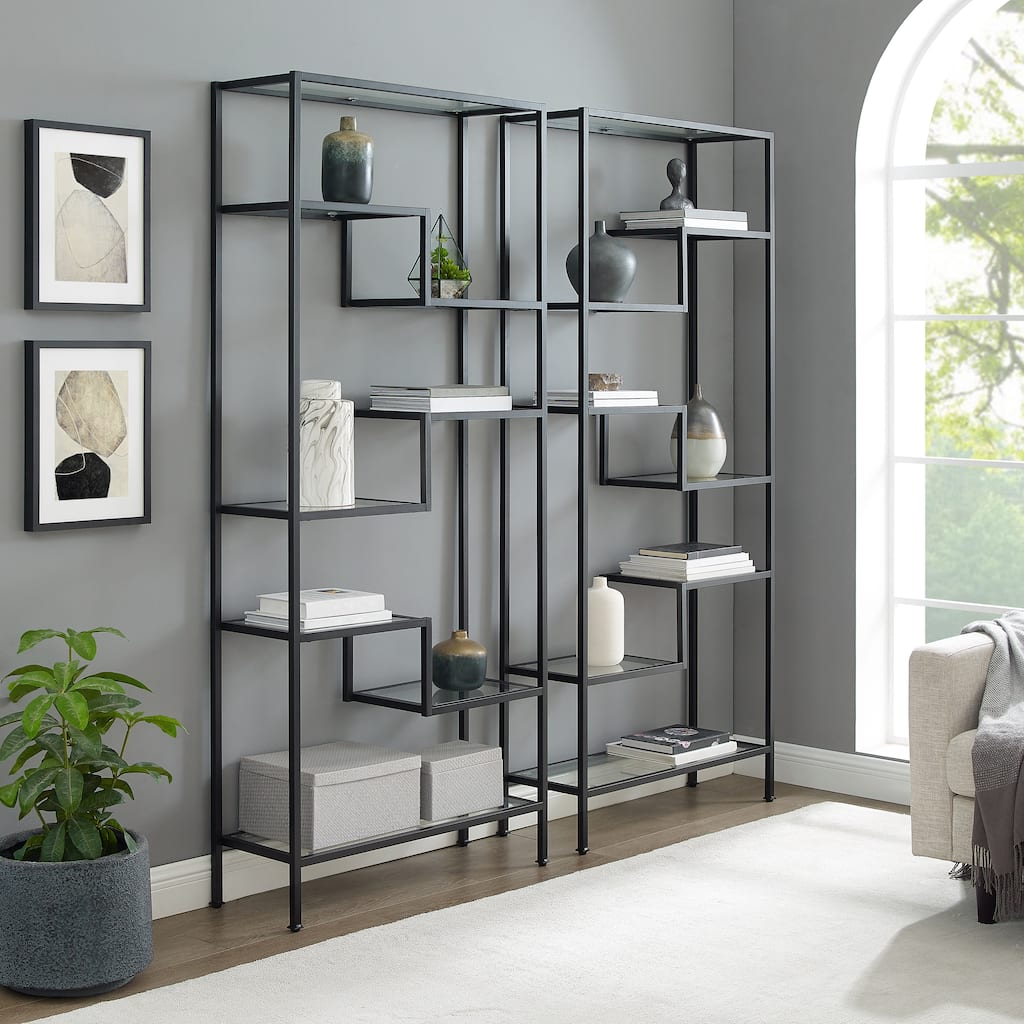 Crosley Sloane 2Pc Etagere Set - 78"H x 69.5"W x 12.5"D