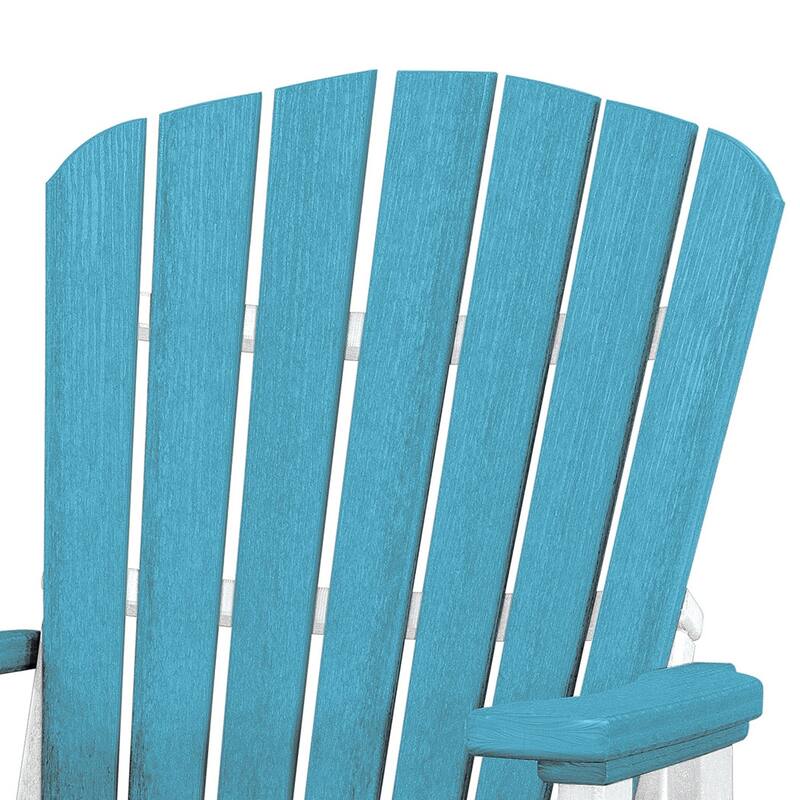 OS Home and Office Model Fan Back Glider Made in the USA- Aruba Blue on White Base