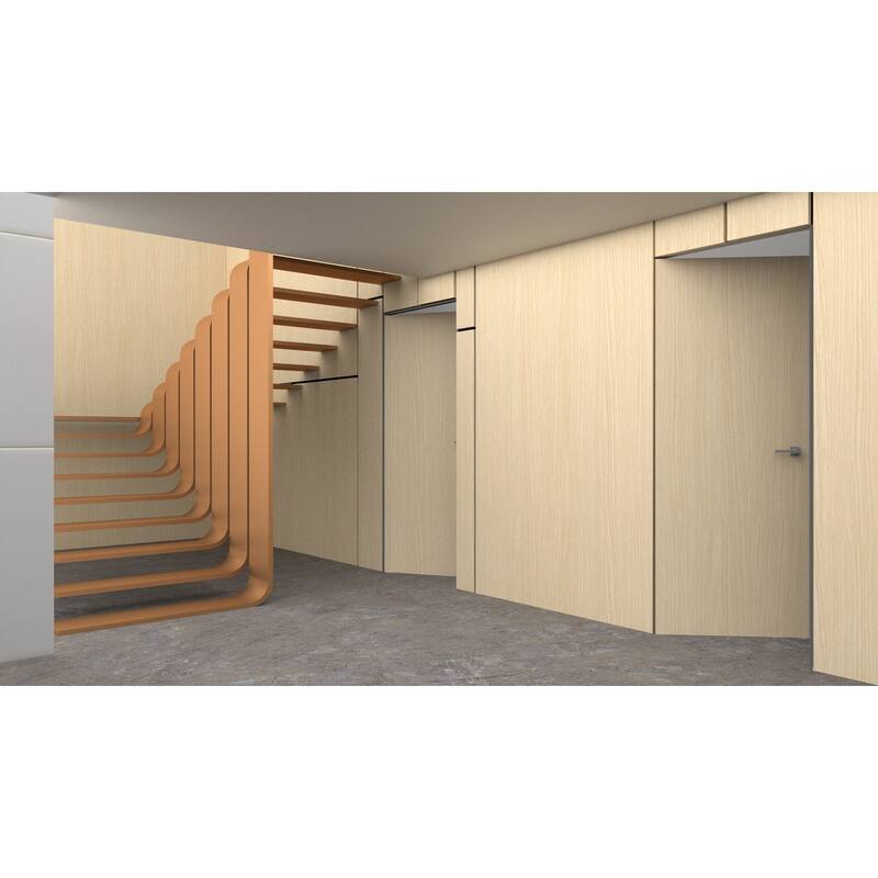 Solid Hidden Door with Handle Planum 0010 Light Oak