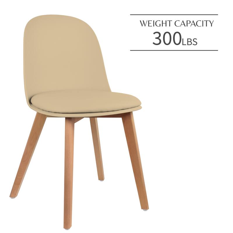Set of 2 Modern Plastic Side Chairs with Wire Chrome Legs Ergonomic Dining Chairs for Kitchen, Dining Room, Office & Living Room