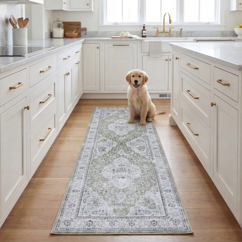 SAFAVIEH Tucson Machine Washable Slip Resistant Willa Traditional Rug