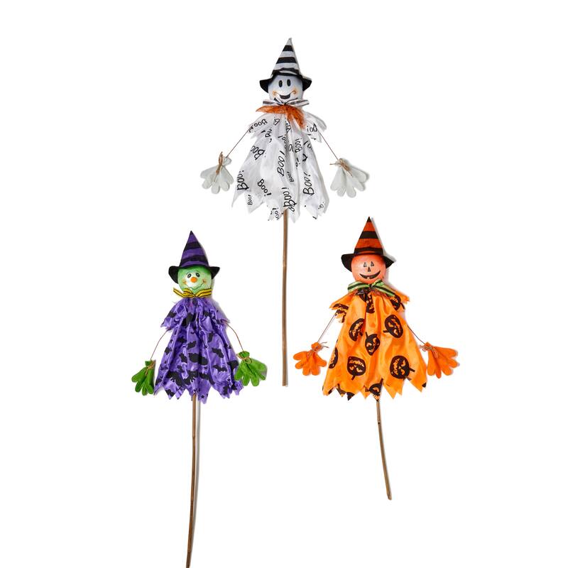 42" Halloween Figures on Stake, Set of 3