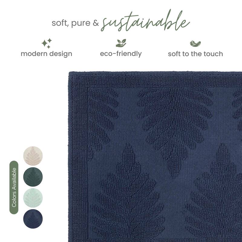 Martex Restore Fern Ogee 100% Reversible Bath Rug