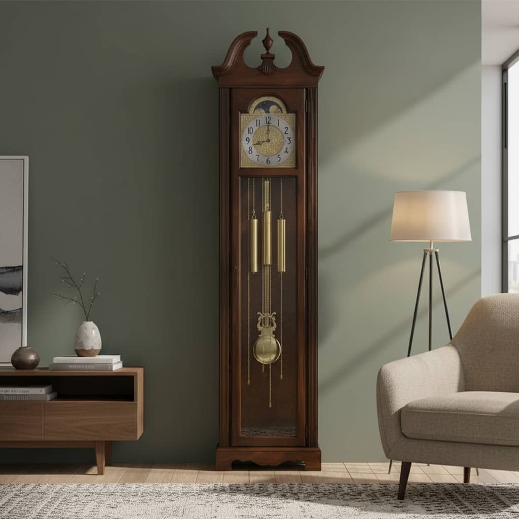 Howard Miller Princeton Classic Grandfather Clock Style Standing Clock with Pendulum and Movements, Reloj de Pendulo de Piso