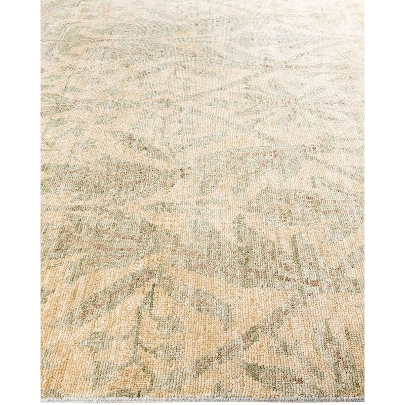 Oushak One-of-a-Kind Handmade Area Rug, Yellow - 8' 2" x 10' 3"