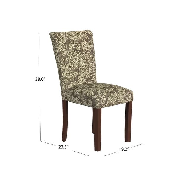 dimension image slide 5 of 7, HomePop Classic Parsons Medallion Dining Chair (Set of 2)