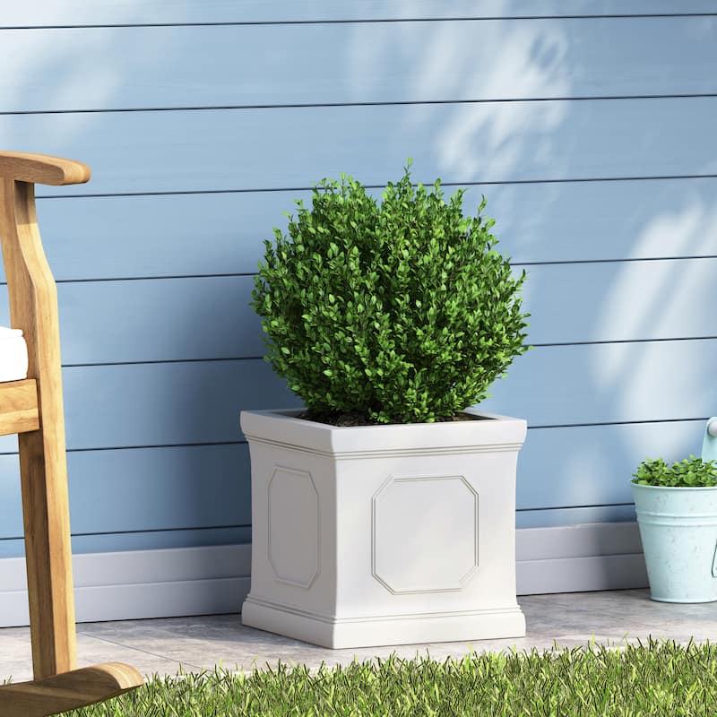 Flower pot，PLANTER，This garden urn planter allows for variation in height in your garden area - Antique White
