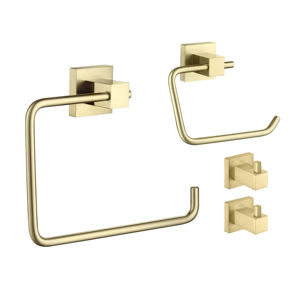 Cube 4-Piece Bathroom Hardware Set
