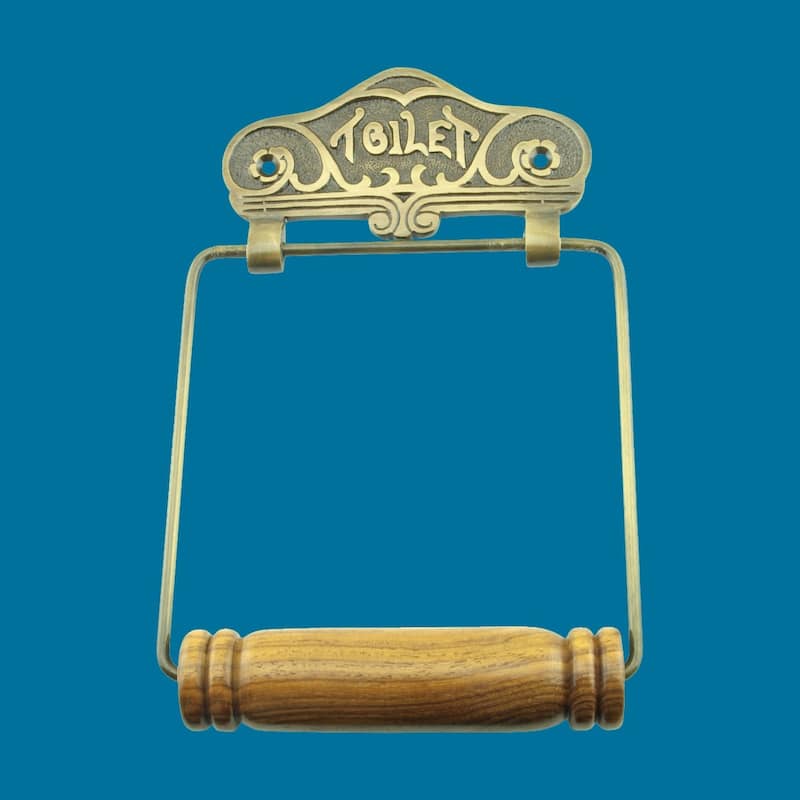 Brass Wall Mount Toilet Paper Holder 7.5 Inch with Hardware - Renovators Supply