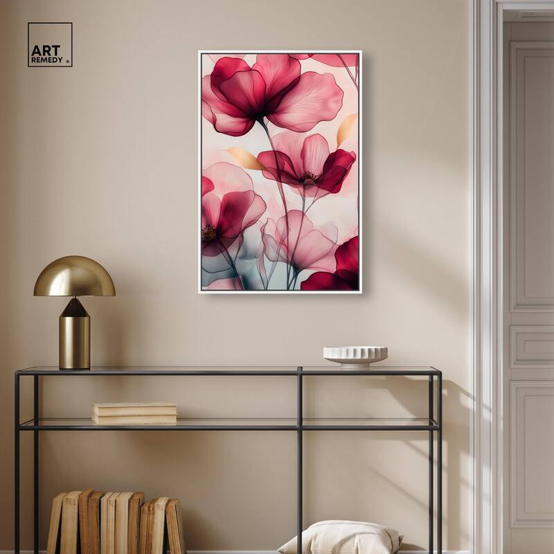 Chiffon Cherry Charm Canvas by Art Remedy